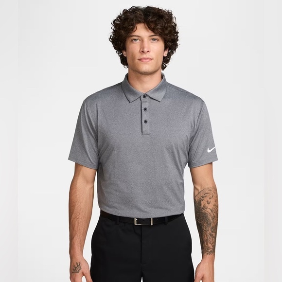 Nike Other - Nike Golf Men's Dri Fit Heather Gray Sport Polo Shirt
